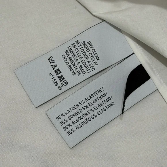 VINTAGE Ralph Lauren $790 White Button Down Shirt Chain Mail Embellish -10 NEW - Picture 11 of 14